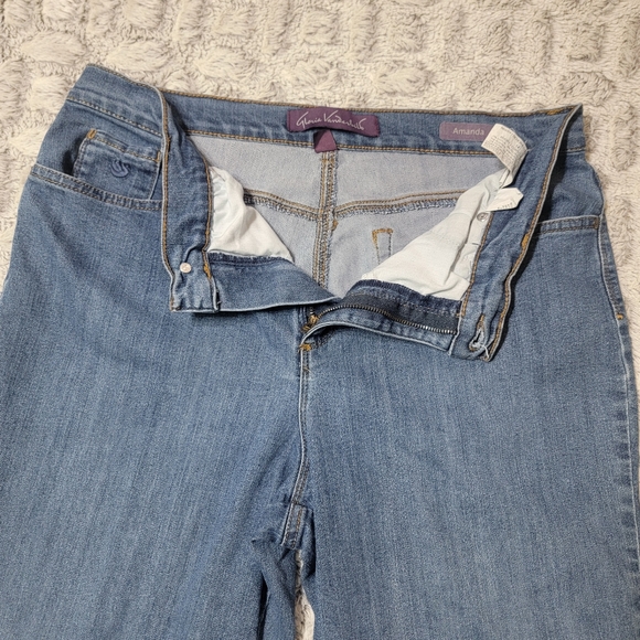 Gloria Vanderbilt Amanda Blue Jeans, Excellent Condition, Women's Size 14 Short - Picture 5 of 9